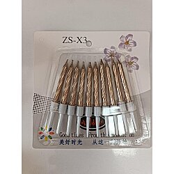 10'lu Burgulu Gold Renk Pasta Mumu 7,5 cm
