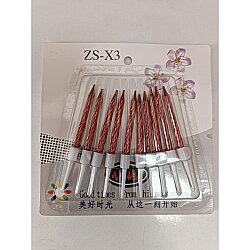 10'lu Burgulu Kırmızı Renk Pasta Mumu 7,5 cm
