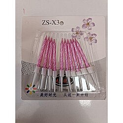 10'lu Burgulu Pembe Renk Pasta Mumu 7,5 cm