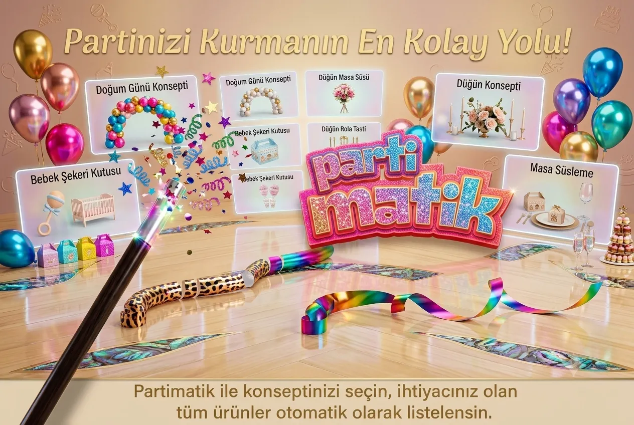 Parti Matik ile her parti sizin hikâyeniz olsun; renkleri seçin, anıları renklendirin!