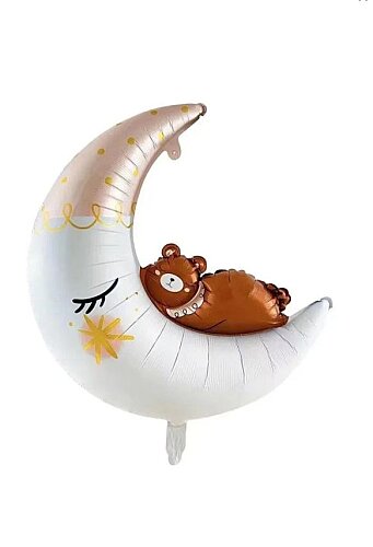 Ayılı Ay Folyo Balon - 1